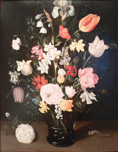 Flowers in a glass vase